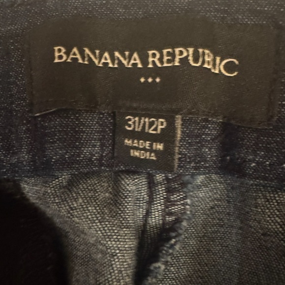 Banana Republic Women's Chambray Sailor Shorts Dark Blue Size 31/12 - Picture 5 of 6